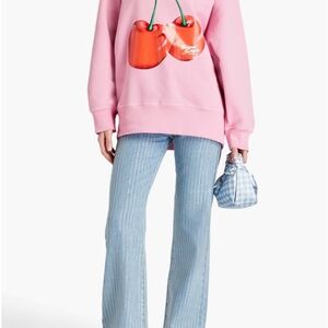 Stand Studio Oversized printed cotton-fleece sweatshirt Size XS/S